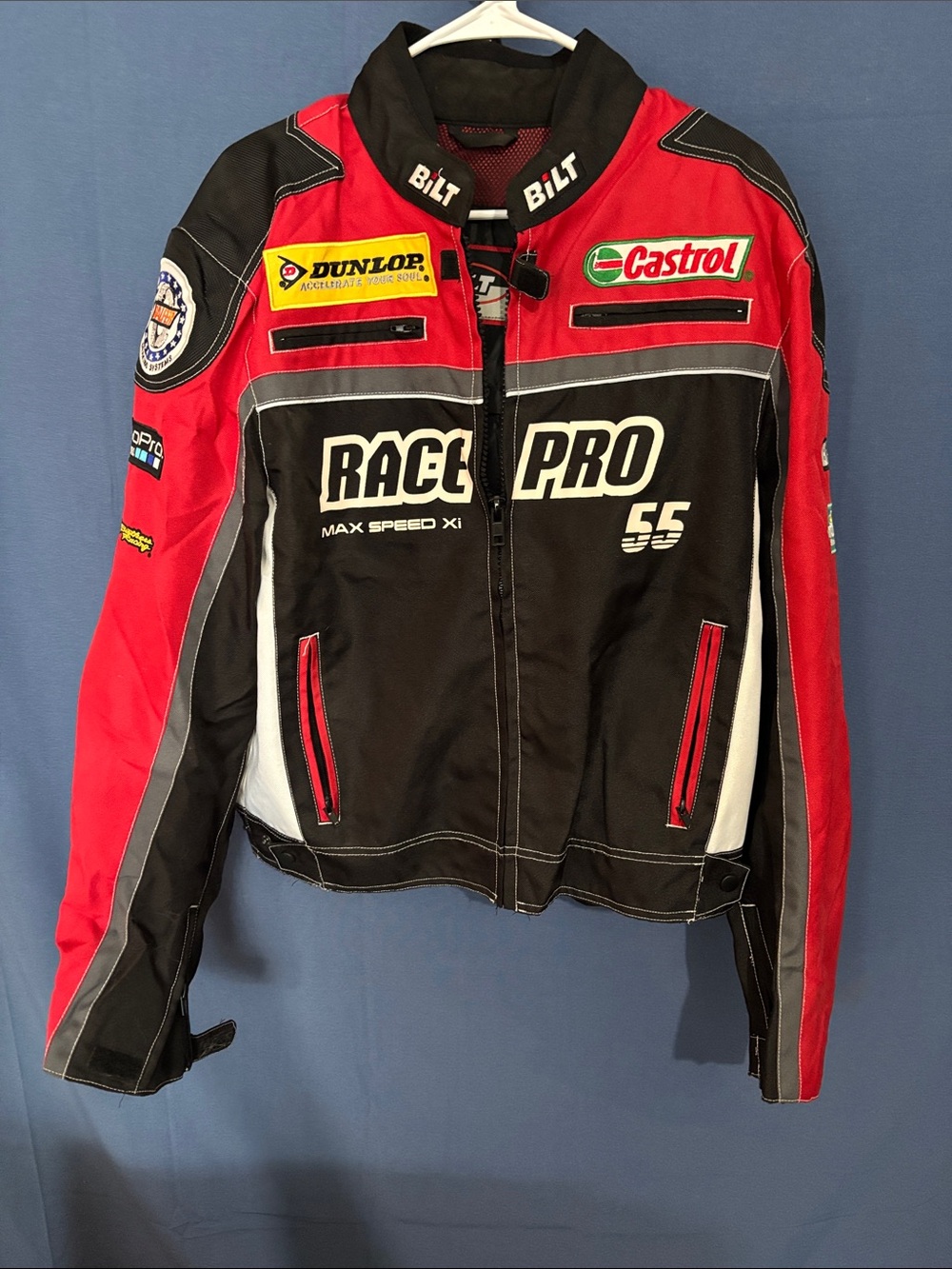 NWOT BILT Race Pro 55 Men's Black and Red Performance Racing Jacket